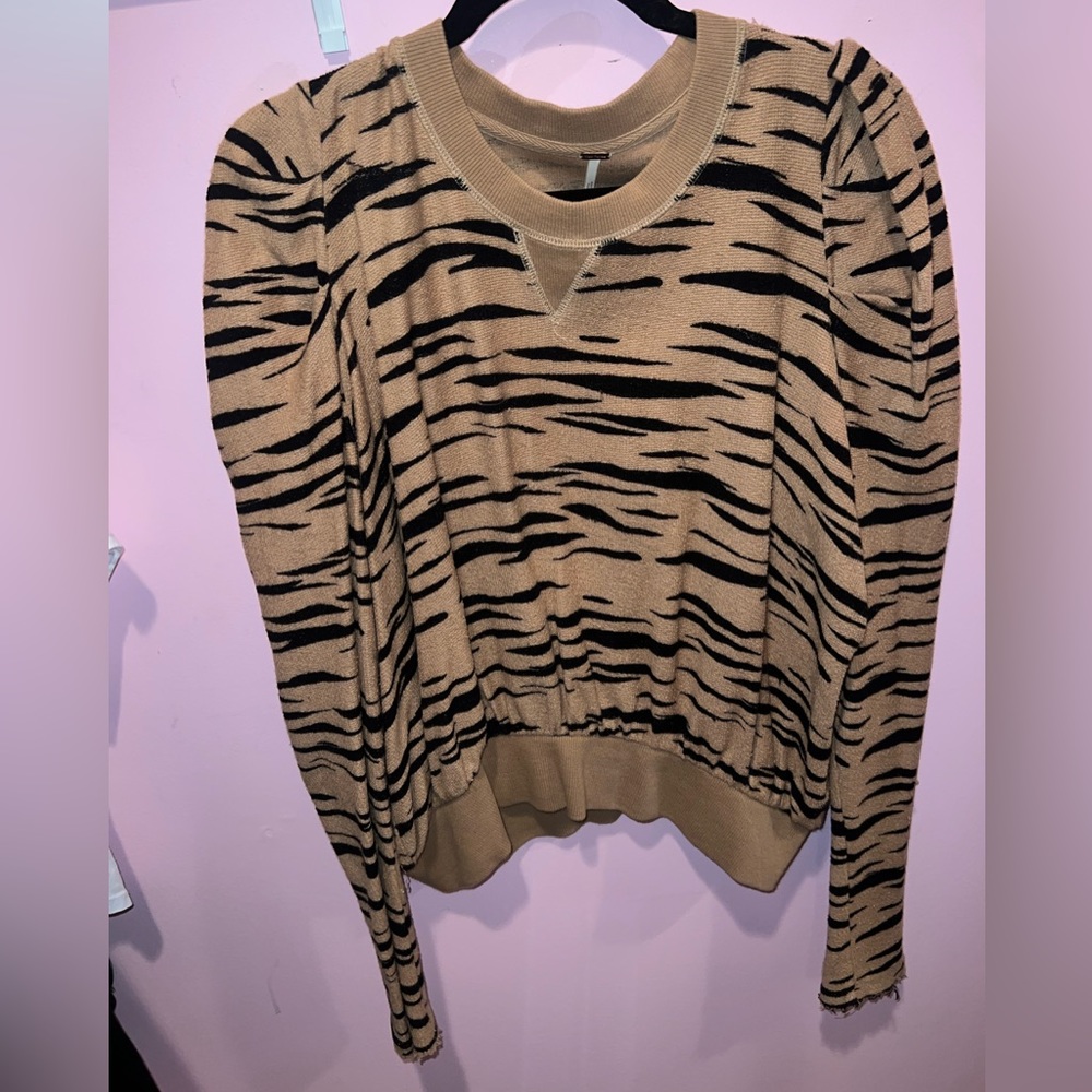 Free People Zebra Knit Sweater